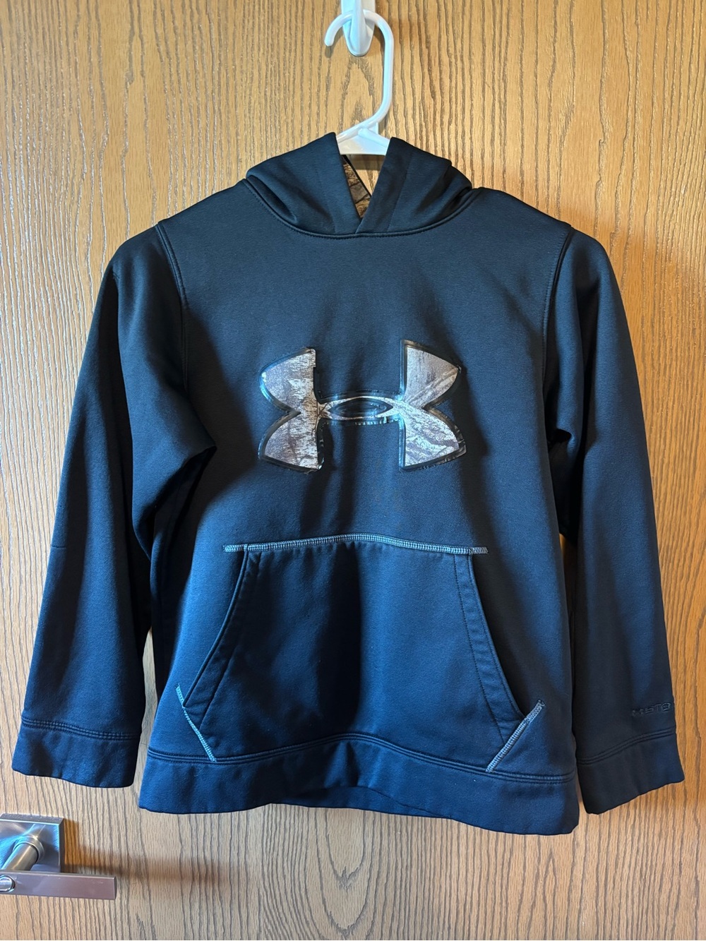 Under Armour Kids' Black Hoodie Camo with Logo